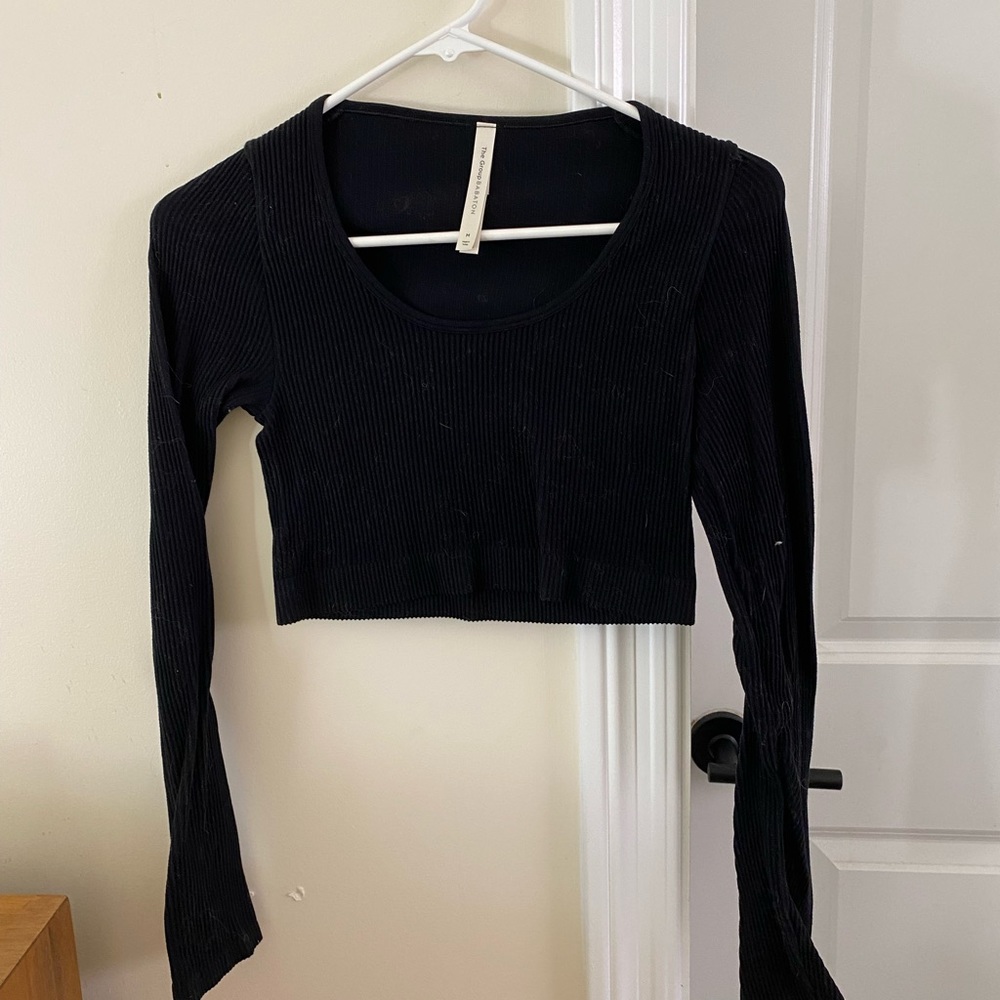 The Group Babaton stretchy ribbed crop top